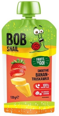 Smoothie bananowo-truskawkowe bez dodatku cukru 120 (BOB SNAIL) Bob Snail