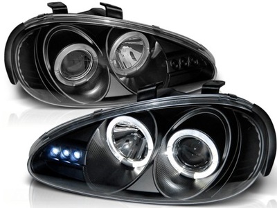 Лампы фары mazda mx3 1991-1998 кольца led black фото №1