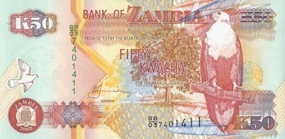 Zambia - 50 Kwacha - 2003 - P37d- St.1