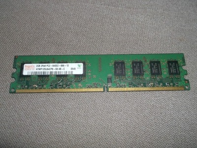 Pamięć HYNIX 2GB HYP125U64CP8-S6 AB-C 2Rx8 PC2-6400U-666-12 ( 1 moduł )