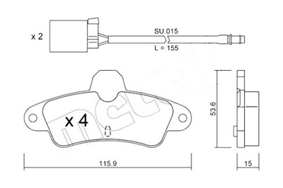 METELLI TRINKELĖS STABDŽIŲ FORD MONDEO 93-00 GAL. CZU 