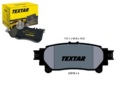 Textar гальмівні колодки гальмівні lexus rx 450h awd gyl15_ фото №1