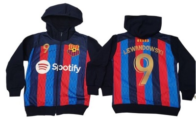 BLUZA ROZPINANA LEWANDOWSKI FC BARCELONA R. 128