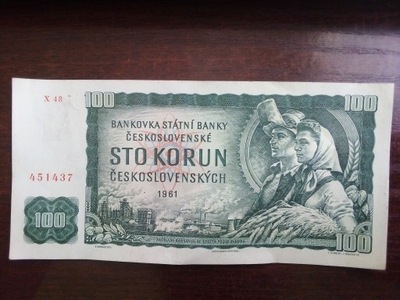 Banknot 100 koron Czechosłowacja