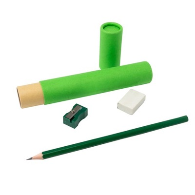 Piórnik EKO szkolny biurowy tuba ołówek gumka temp