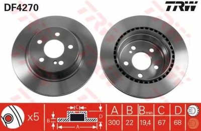 TRW TARCZA HAM. DB T. W211/W212 02-