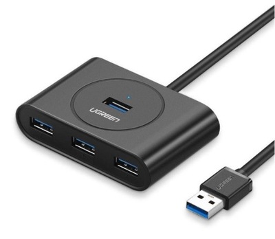 Hub USB 3.0 4w1 UGREEN 0,5m Czarny