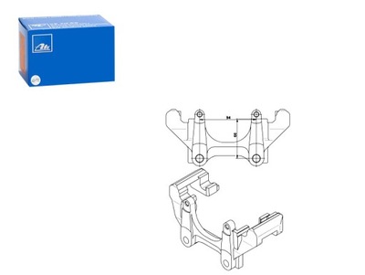 ATE СКОБА СУППОРТА ТОРМОЗНОЙ ПЕРЕД L/P AUDI A3 A6 C5 TT SEAT IBIZA