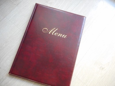 Karty menu karta menu dań Restauracja cennik jadłospis oprawa etui