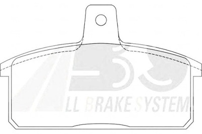 A.b.s. 36851 набор тормозных колодок тормозных, тормоза дисковые фото №1