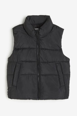 H&M Kamizelka puffer czarny 146 / 152 cm