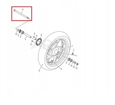 OSKA ESPÁRRAGOS RUEDA PARTE DELANTERA YAMAHA X-MAX XMAX 125 300 400 17+  