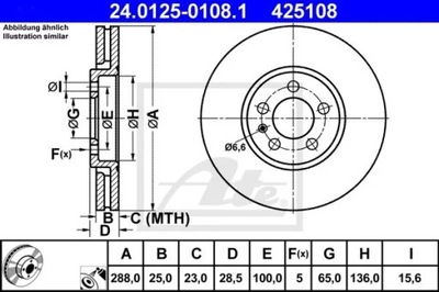 24.0125-0108.1 ДИСК HAM.ПЕРЕДНЯ VW GOLF III 2,0 -97