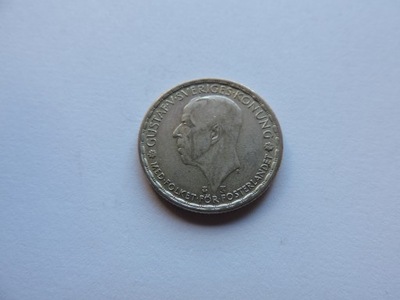 SZWECJA 1 KRONA 1947 SREBRO