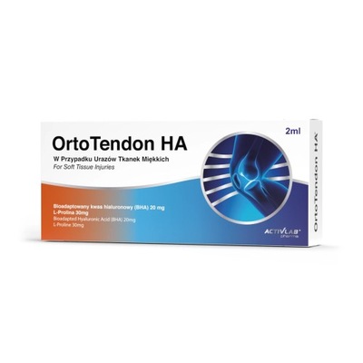 Ortotendon HA 2 ml KWAS HIALURONOWY na stawy i więzadła