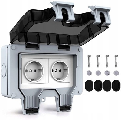 GNIAZDO ZEWNĘTRZNE NATYNKOWE WODOODPORNE IP66 16A
