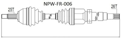 ПОЛУОСЬ ПРАВОЕ FORD FOCUS I 1.8D 2.0 98-