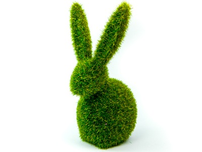 ZAJĄC flokowany 3D zielony królik WIELKANOCNY 13cm