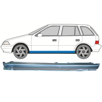 Полный порог do suzuki swift 1988-2004 / левая фото №1