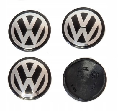 VW M595 DANGTELIAI DANGČIAI ZNACZKI ALUFELG 62MM/58MM 