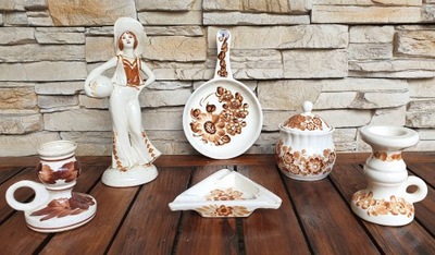 Stare dekoracje kuchenne ceramiczne zabytek PRL