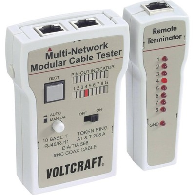 Tester kabli Voltcraft CT-2, BNC, RJ-11, RJ-45