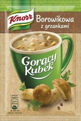 Zupa Knorr Gorący Kubek borowikowa z grzankami 15 g