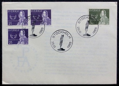 SZWECJA - 1965 - FRIDERIKA BREMER - KOPERTA FDC