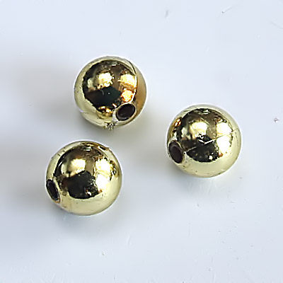 Koraliki plastikowe perełki "złote" 6mm
