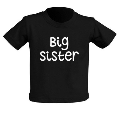 Koszulka nadruk z napisem BIG SISTER 9-11 lat