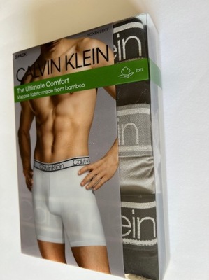 BOKSERKI męskie CALVIN KLEIN M 3 pak - wiskoza LIKWIDUJĘ