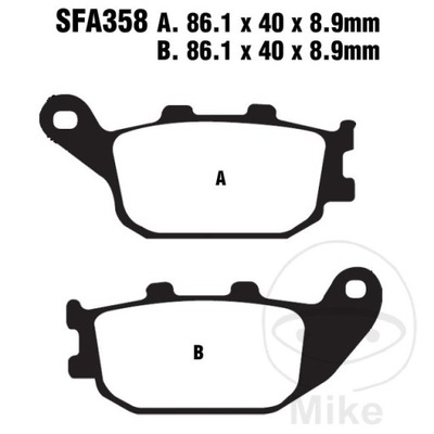 PADS BRAKE REAR EBC SFA358  