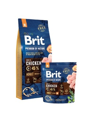 Brit Premium By Nature Adult M - sucha karma z