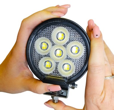 ФАРА РОБОЧА ДІОДНА 24 LED (СВІТЛОДІОД) 24W 12-24V DIODY OSRAM КРУГЛА МІНІ ПРОТИТУМАНКА