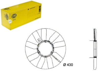 Вентилятор радиатора hella 6601019 7139 376733281 фото №1