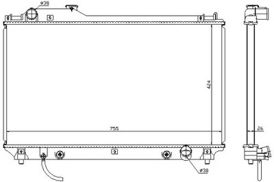 Nissens радиатор wody lexus ls 430 ucf30 фото №1