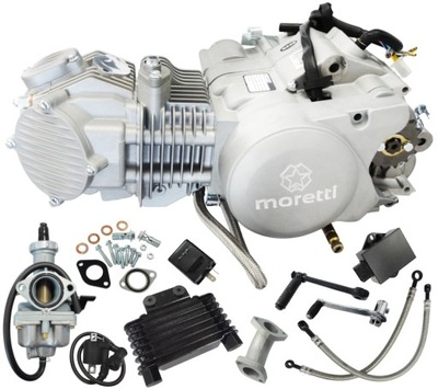Silnik Moretti poziomy 1P60YMJ, 150cc 4T, 4-biegowy manual, zestaw z chłodn