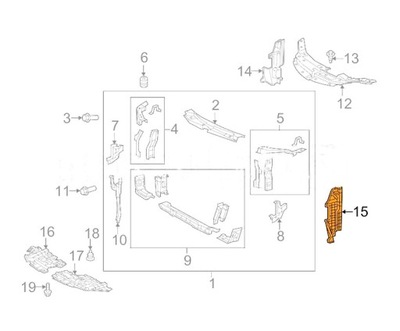 ПІДСИЛЮВАЧ ПЕРЕДНІЙ TOYOTA CAMRY 15- 5329306340