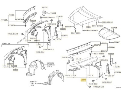 Оригінальний номер lexus крила передній лівий lexus rz 5380246010 фото №1