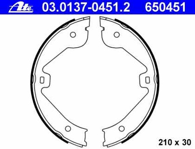 ZAPATAS DE TAMBOR HAM. RECZ. DB W164/X164/W251 4-MATIC 05-14 03.0137-0451.2  