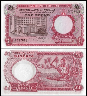 Nigeria 1 Funt 1967 P-8 UNC