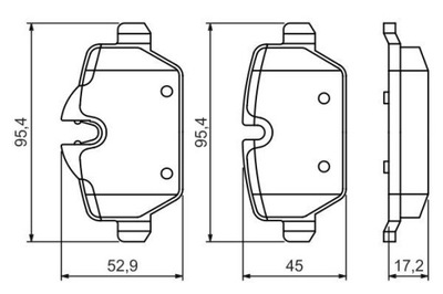 BOSCH 0 986 494 461 TRINKELĖS STABDŽIŲ 