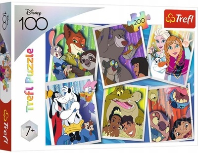 TREFL PUZZLE 200 EL BOHATEROWIE DISNEY