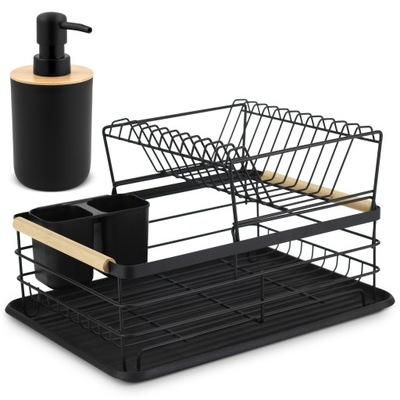 SUSZARKA DO NACZYŃ DWUPOZIOMOWA MS-601 MASSIDO CZARNA