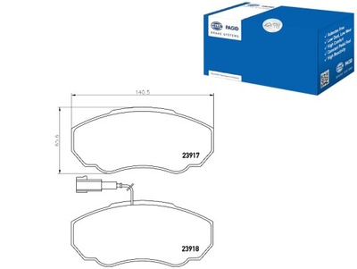 HELLA PAGID ZAPATAS DE FRENADO 77364862 E172133 4252  