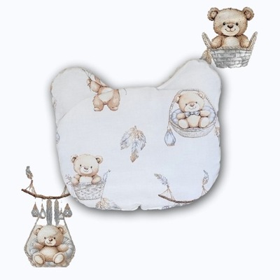 Płaska Poduszka-Misie boho beż