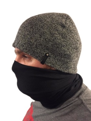 CZARNY KOMIN CHUSTA BANDAMA NA TWARZ