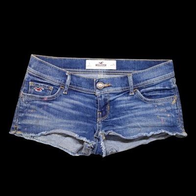 HOLLISTER _ MARKOWE JEANSOWE SPODENKI Z LOGO _ M/L