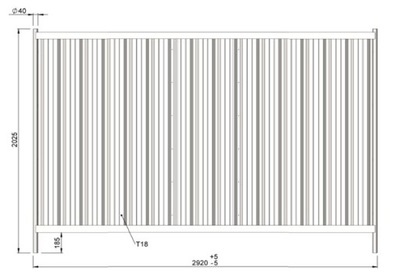 Ogrodzenie budowlane tymczasowe - Panel pełny 2,9m