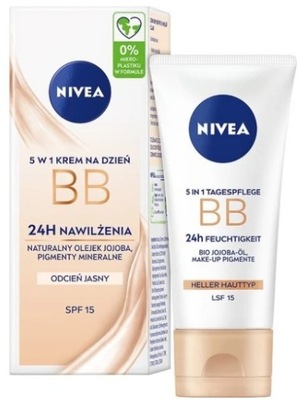 Krem BB Nivea 5w1 CLAIR krem na dzień ODCIEŃ JASNY SPF 15, 50 ml